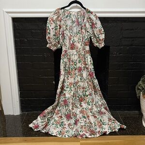 NWOT Anthropologie Somerset Maxi Dress - Puff Sleeve